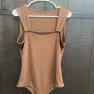 Brown Sleeveless Top bodysuit